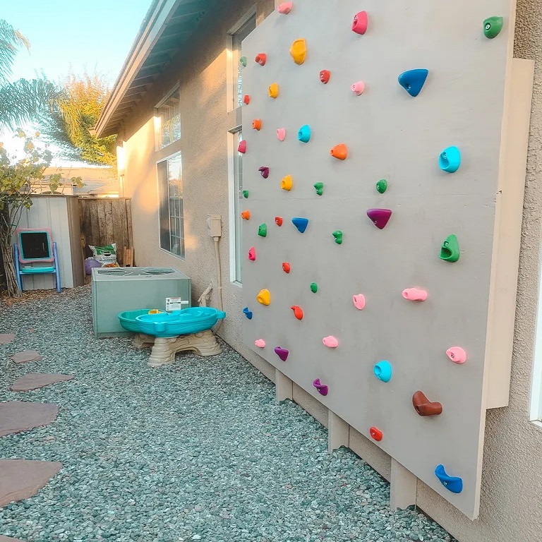 diy rock climbing wall