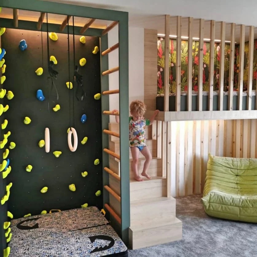 diy rock climbing wall